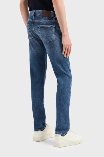 Emporio Armani J75 Slim Fit Düşük Bel Jeans Erkek Kot Pantolon 3D1J75 1D01Z 0942 LACİVERT - 9