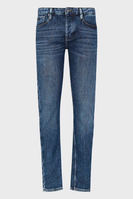 Emporio Armani J75 Slim Fit Düşük Bel Jeans Erkek Kot Pantolon 3D1J75 1D01Z 0942 LACİVERT - 5