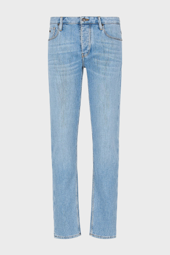 Emporio Armani J75 Slim Fit Düşük Bel Jeans Erkek Kot Pantolon 3D1J75 1D01Z 0943 MAVİ - 5