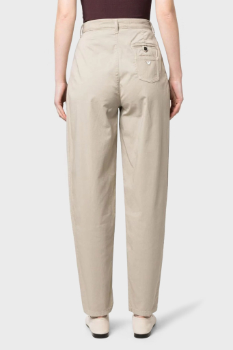 Emporio Armani J94 Pamuklu Cepli Relaxed Fit Bayan Pantolon 3R2J94 2NP9Z 0106 BEJ - 2