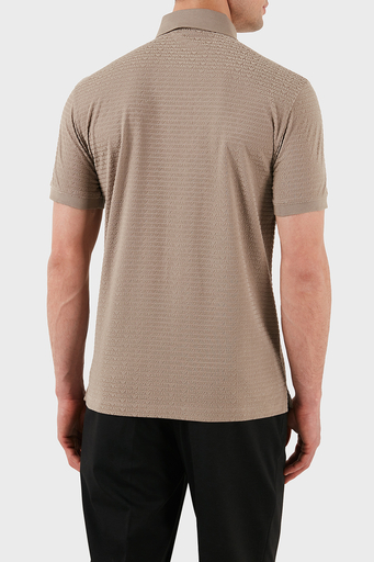 Emporio Armani Jakarlı Pamuklu Regular Fit Düğmeli Erkek Polo Yaka T Shirt EM001283 AF10017 F6063 BEJ - 2