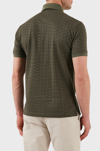 Emporio Armani Jakarlı Pamuklu Regular Fit Düğmeli Erkek Polo Yaka T Shirt EM001283 AF10017 F8108 HAKİ - 2