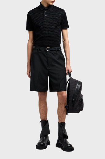 Emporio Armani Jakarlı Pamuklu Regular Fit Düğmeli Erkek Polo Yaka T Shirt EM001283 AF10017 FC159 SİYAH - 3