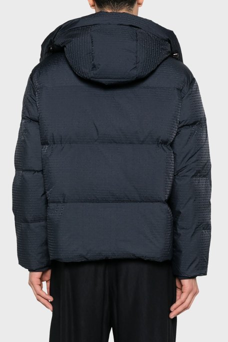 Emporio Armani Jakarlı Regular Fit Kuş Tüyü Dolgulu Çıkarılabilir Kapüşonlu Şişme Erkek Mont 6D1BC3 1NNXZ 0920 LACİVERT - 3