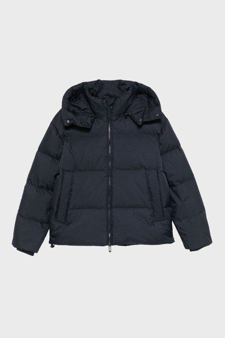 Emporio Armani Jakarlı Regular Fit Kuş Tüyü Dolgulu Çıkarılabilir Kapüşonlu Şişme Erkek Mont 6D1BC3 1NNXZ 0920 LACİVERT - 5