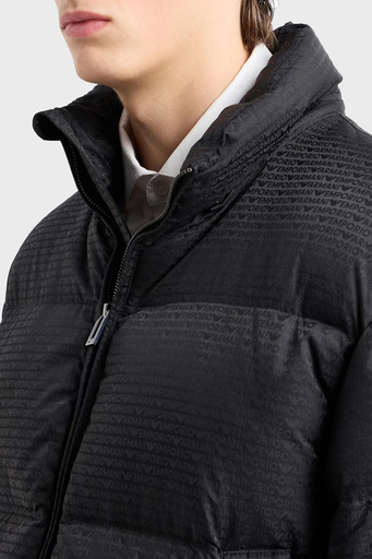 Emporio Armani Jakarlı Regular Fit Kuş Tüyü Dolgulu Çıkarılabilir Kapüşonlu Şişme Erkek Mont 6D1BC3 1NNXZ 0999 SİYAH - 9