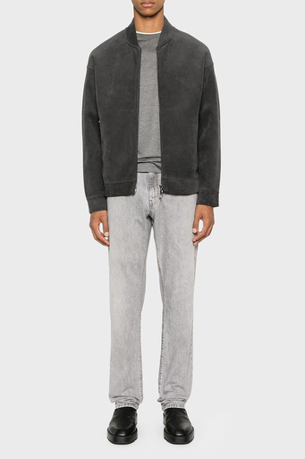 Emporio Armani Kadife Regular Fit Kolej Yaka Fermuarlı Erkek Ceket 6D1M98 1JOWZ 0842 ANTRASİT - 3
