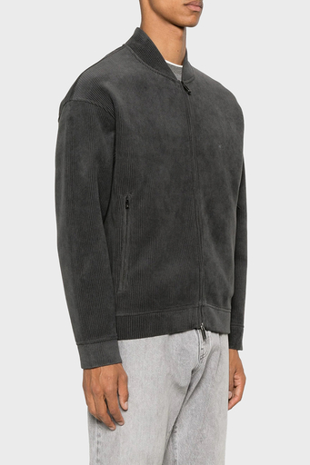 Emporio Armani Kadife Regular Fit Kolej Yaka Fermuarlı Erkek Ceket 6D1M98 1JOWZ 0842 ANTRASİT - 6