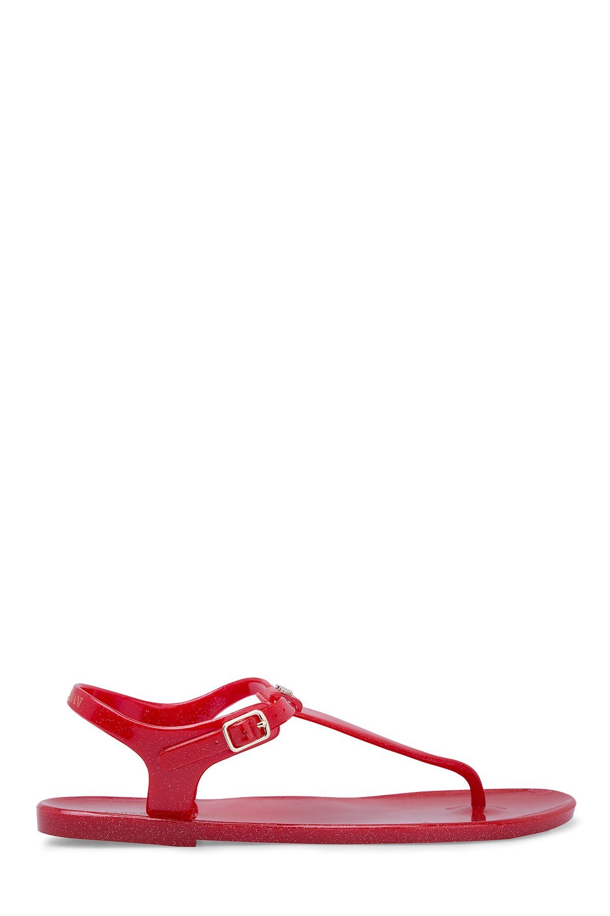 Emporio Armani Kadın Sandalet X3QS06 XL816 M604 Kırmızı-Gold