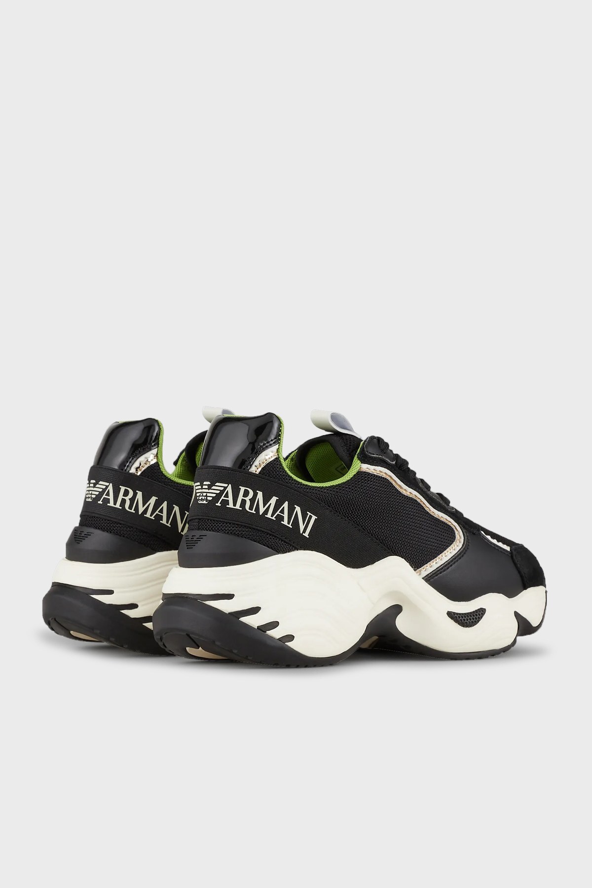 Emporio Armani Kalın Tabanlı Sneaker Bayan Ayakkabı S X3X140 XM059 Q511 SİYAH