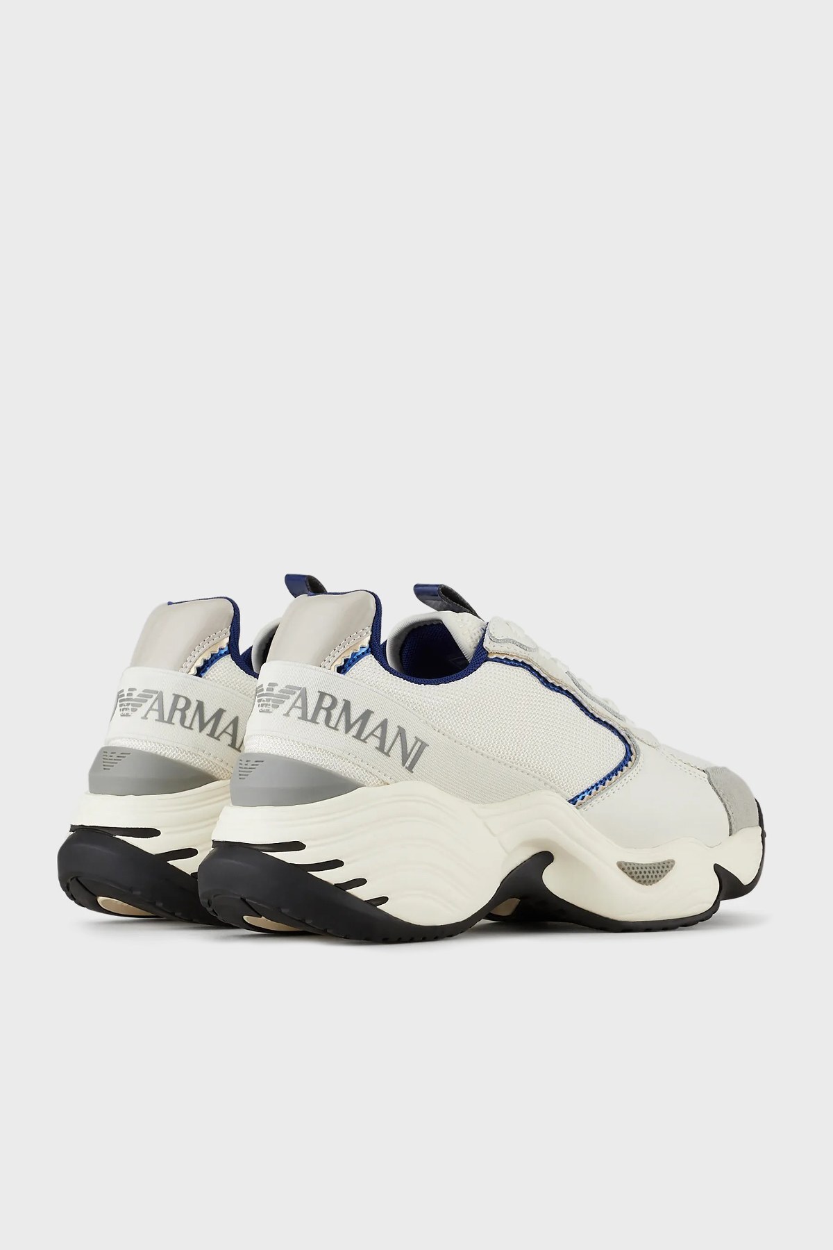 Emporio Armani Kalın Tabanlı Sneaker Bayan Ayakkabı X3X140 XM059 Q520 KREM-LACIVERT