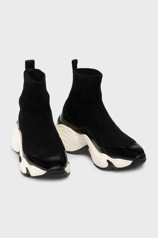 Emporio Armani - Emporio Armani Kalın Tabanlı Sneaker Bayan Ayakkabı X3Z049 XN030 K001 SİYAH (1)