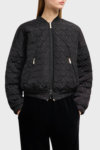 Emporio Armani Kapitoneli Çift Taraflı Kolej Yaka Bomber Bayan Ceket EW001164 AF13341 UC001 SİYAH - 3