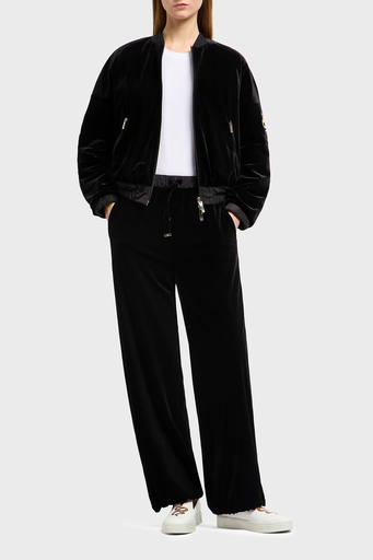 Emporio Armani Kapitoneli Çift Taraflı Kolej Yaka Bomber Bayan Ceket EW001164 AF13341 UC001 SİYAH - 4