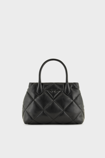 Emporio Armani Kapitoneli Çıkarılabilir Zincir Askılı Büyük Bayan Çanta Y3D269 YWJ8I 80001 SİYAH - 1