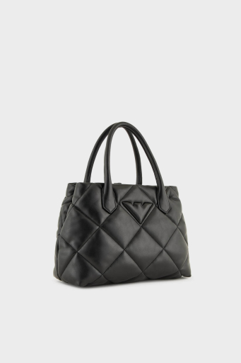 Emporio Armani Kapitoneli Çıkarılabilir Zincir Askılı Büyük Bayan Çanta Y3D269 YWJ8I 80001 SİYAH - 7