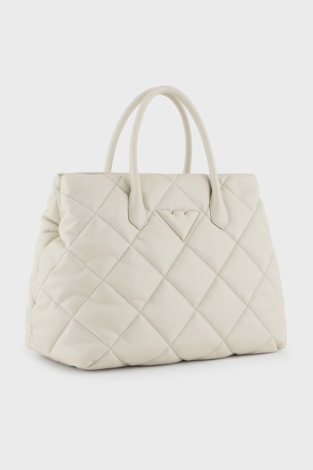 Emporio Armani Kapitoneli Çıkarılabilir Zincir Askılı Büyük Bayan Çanta Y3D269 YWJ8I 80011 EKRU - 5