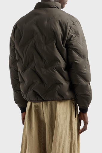 Emporio Armani Kapitoneli Regular Fit Kuş Tüyü Dolgulu Dik Yaka Kısa Şişme Erkek Mont 6D1BD6 1NUEZ 05A6 HAKİ - 1