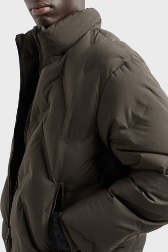 Emporio Armani Kapitoneli Regular Fit Kuş Tüyü Dolgulu Dik Yaka Kısa Şişme Erkek Mont 6D1BD6 1NUEZ 05A6 HAKİ - 3