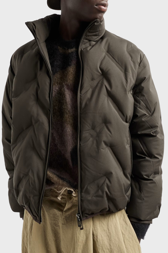 Emporio Armani Kapitoneli Regular Fit Kuş Tüyü Dolgulu Dik Yaka Kısa Şişme Erkek Mont 6D1BD6 1NUEZ 05A6 HAKİ - 4