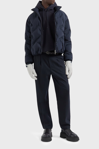 Emporio Armani Kapitoneli Regular Fit Kuş Tüyü Dolgulu Dik Yaka Kısa Şişme Erkek Mont 6D1BD6 1NUEZ 0920 LACİVERT - 3