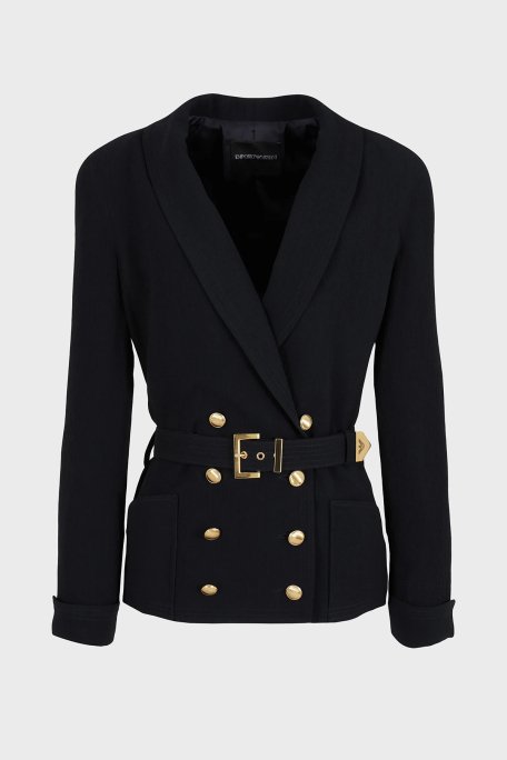 Emporio Armani Kruvaze Yaka Fitted Klasik Bayan Ceket E3NG1F F9909 927 LACİVERT - 6