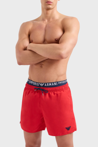 Emporio Armani Logo Bantlı Cepli Erkek Mayo Short 211740 4R432 00774 KIRMIZI - 5