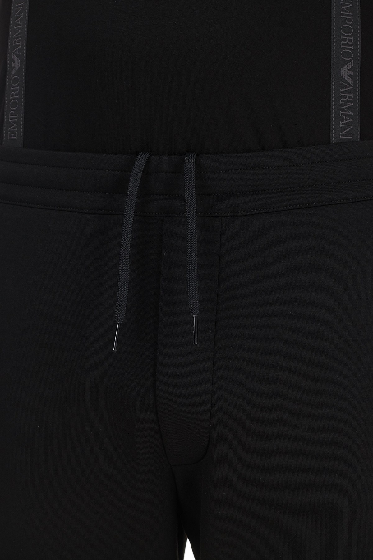 Emporio Armani Logo Bantlı Pamuklu Jogger Erkek Pantolon 6H1P50 1JHSZ 0999 SİYAH