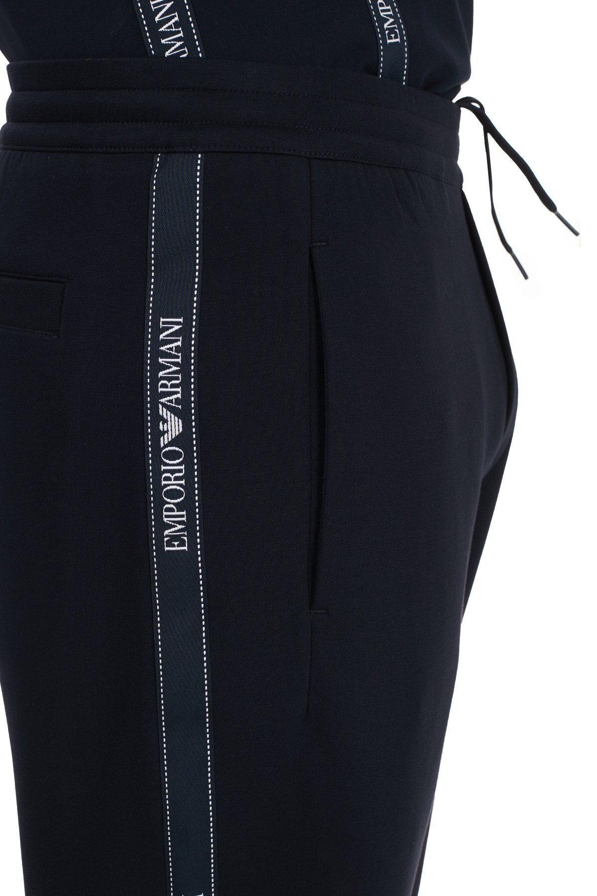 Emporio Armani Logo Bantlı Pamuklu Jogger Pantolon Erkek Eşofman Altı S 6H1P50 1JHSZ 0920 LACİVERT
