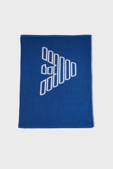Emporio Armani Logo Baskılı % 100 Pamuk 170 x 102 cm Çift Taraflı Unisex Plaj Havlusu EX000019 AF12331 UB093 SAKS - 1