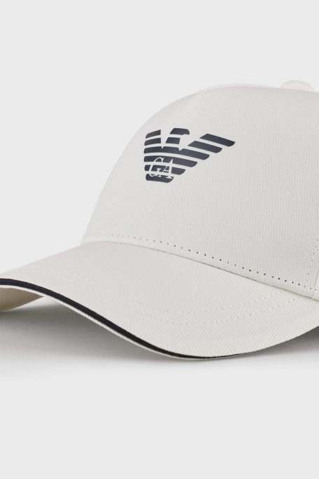 Emporio Armani Logo Baskılı % 100 Pamuk Erkek Şapka 627920 CC990 41510 EKRU - 3