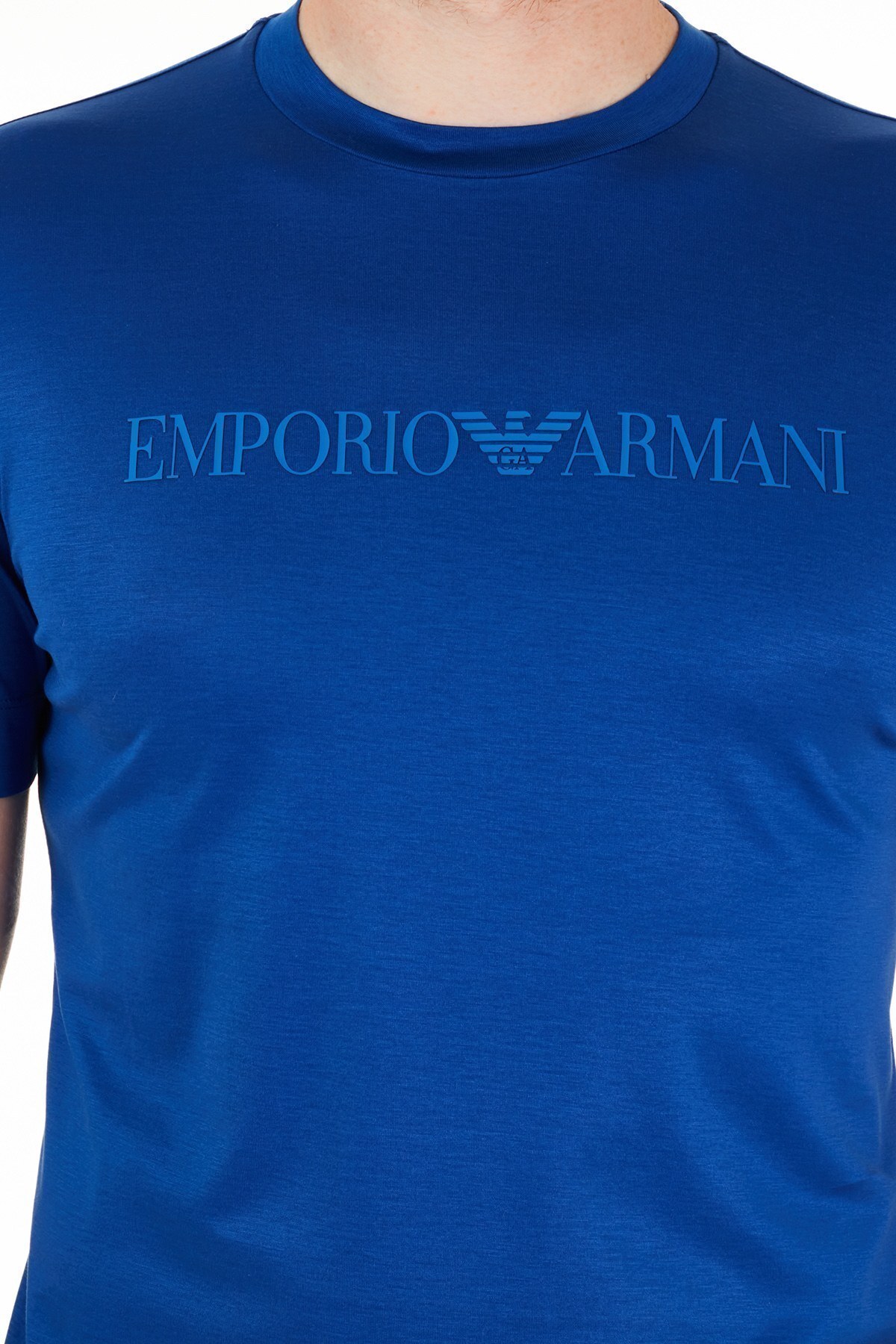 Emporio Armani Logo Baskılı Bisiklet Yaka Erkek T Shirt 3K1TAG 1JUVZ 0995 SAKS