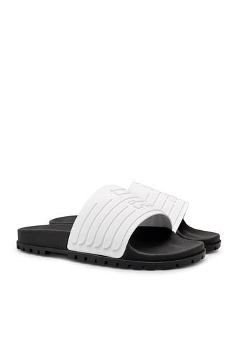 Emporio Armani Logo Baskılı Erkek Terlik X4P110 XM855 D611 SİYAH - 3