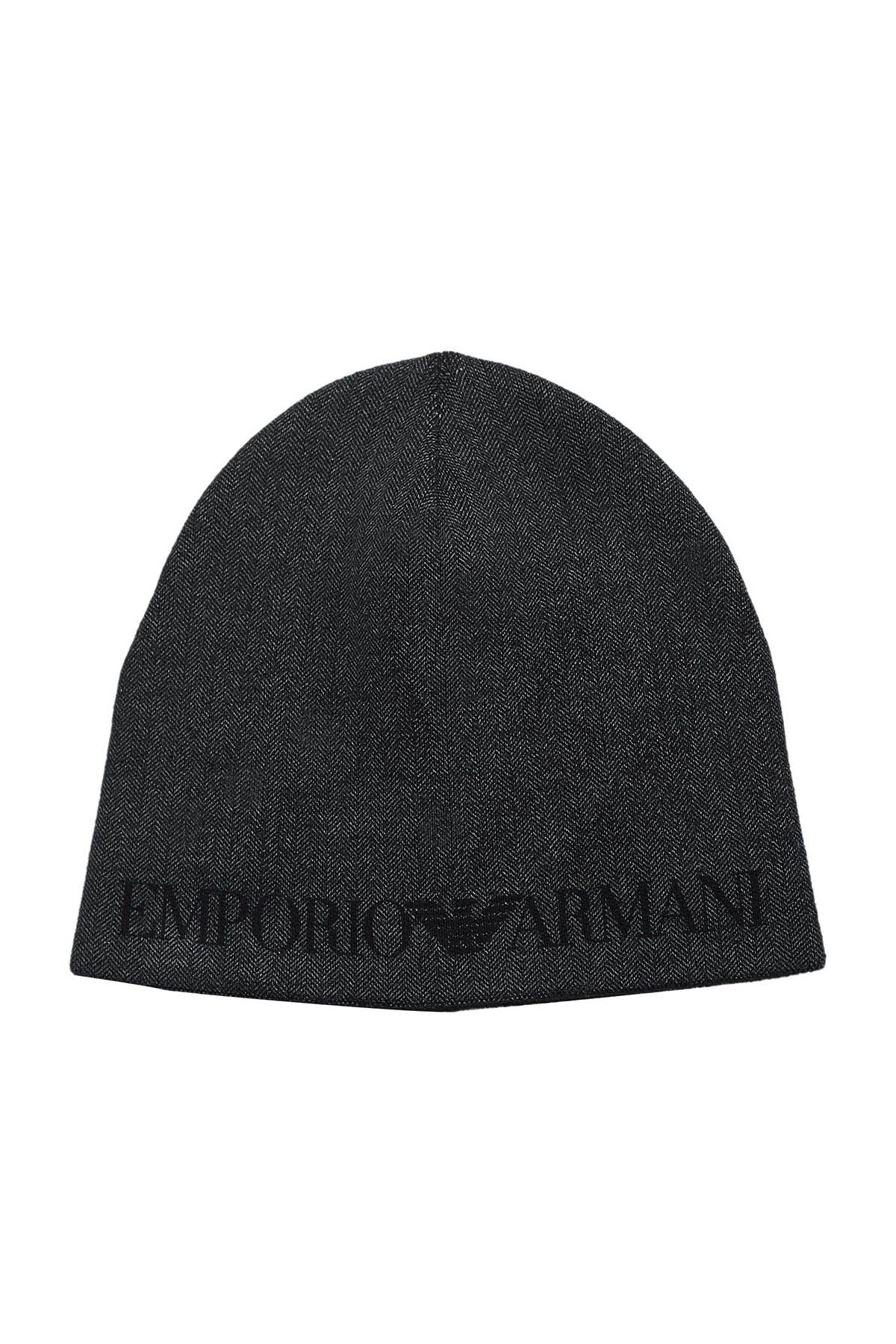 Emporio Armani Logo Baskılı Yünlü Erkek Bere 627013 0A513 00044 ANTRASİT