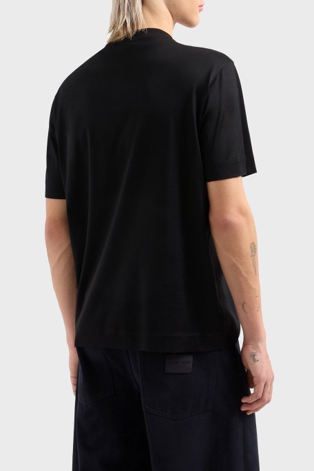 Emporio Armani Logo İşlemeli Regular Fit Pamuklu Bisiklet Yaka Erkek T Shirt EM001033 AF10017 MC169 SİYAH - 3
