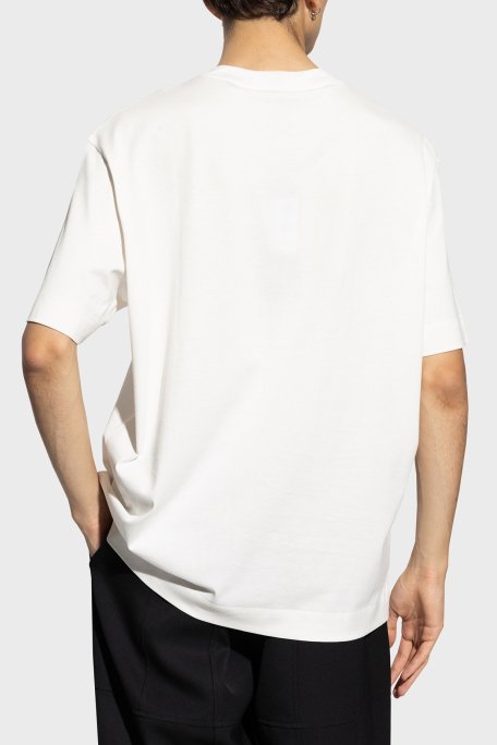 Emporio Armani Logolu % 100 Pamuk Regular Fit Bisiklet Yaka Erkek T Shirt 6D1TD7 1JOCZ 01C2 BEYAZ - 3