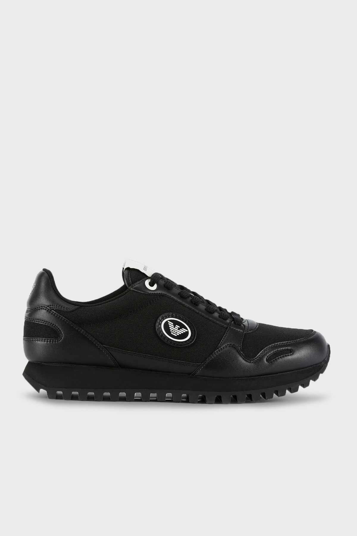 Emporio Armani Logolu Bağcıklı Sneaker Erkek Ayakkabı S X4X536 XM999 K001 SİYAH