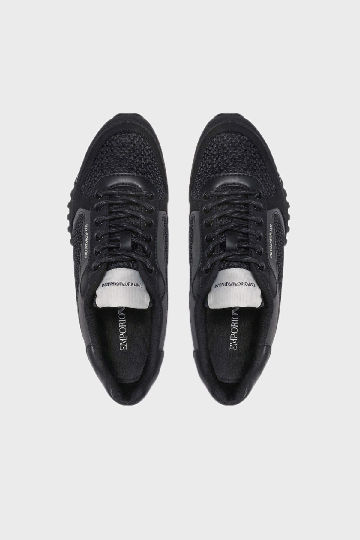 Emporio Armani Logolu Bağcıklı Sneaker Erkek Ayakkabı S X4X556 XM997 Q467 SİYAH