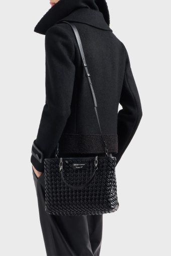 Emporio Armani Logolu Çıkarılabilir Askılı Bayan Çanta EW000361 AF12762 UC001 SİYAH - 3