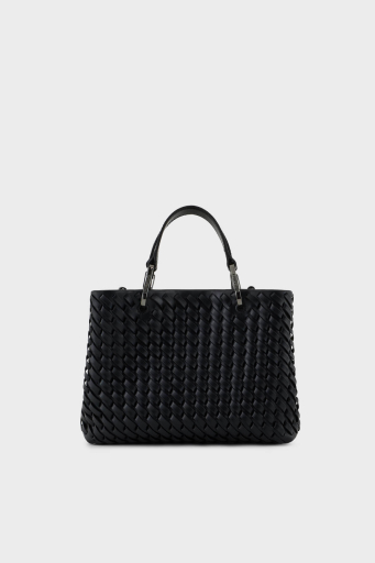 Emporio Armani Logolu Çıkarılabilir Askılı Bayan Çanta EW000361 AF12762 UC001 SİYAH - 5