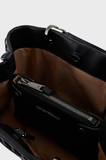 Emporio Armani Logolu Çıkarılabilir Askılı Bayan Çanta EW000361 AF12762 UC001 SİYAH - 6