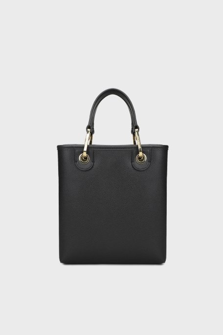Emporio Armani Logolu Çıkarılabilir Askılı Bayan Çanta EW000362 AF12103 MC032 SİYAH-GÜMÜŞ - 9