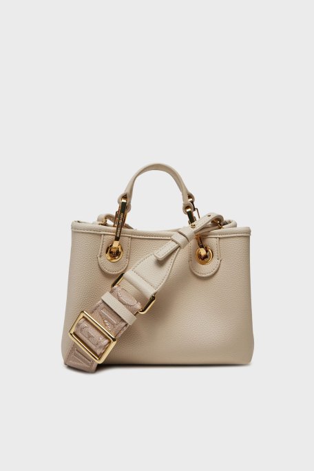 Emporio Armani Logolu Çıkarılabilir Askılı Bayan Çanta EW000382 AF12036 M1051 KREM - 2