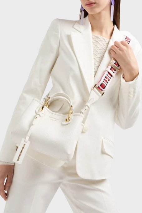 Emporio Armani Logolu Çıkarılabilir Askılı Bayan Çanta EW000382 AF12103 M0034 BEYAZ - 8
