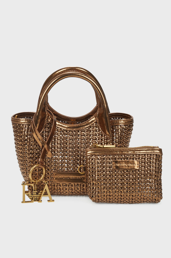 Emporio Armani Logolu Çıkarılabilir Askılı Bayan Çanta EW001011 AF15441 U6165 BRONZ - 8