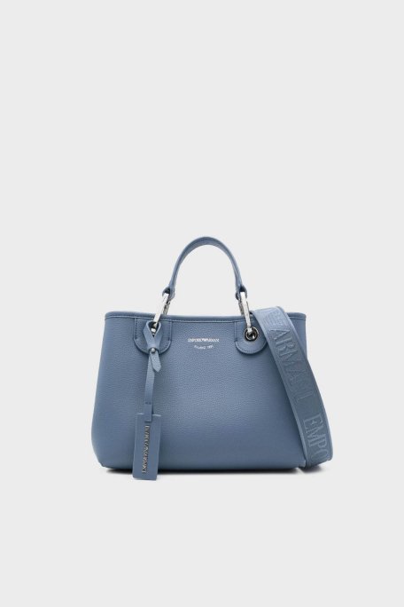 Emporio Armani Logolu Çıkarılabilir Omuz Askılı Bayan Çanta EW000361 AF12036 M8128 MAVİ - 1