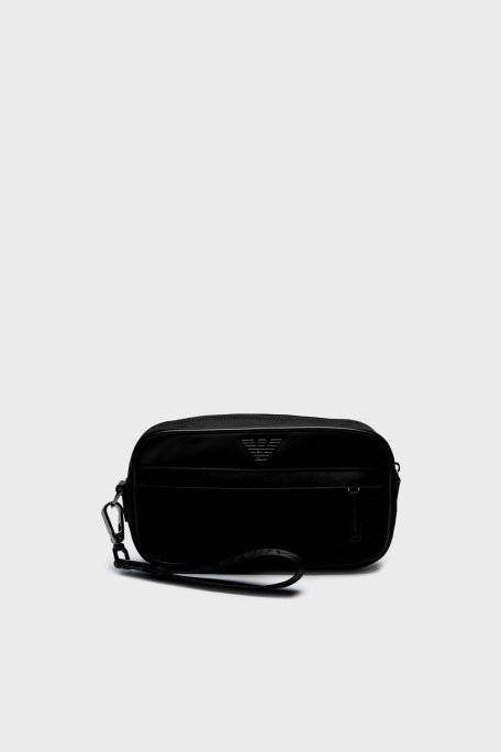 Emporio Armani Logolu Çıkarılabilir Tutma Saplı Erkek Çanta EM001811 AF13454 UC001 SİYAH - 1