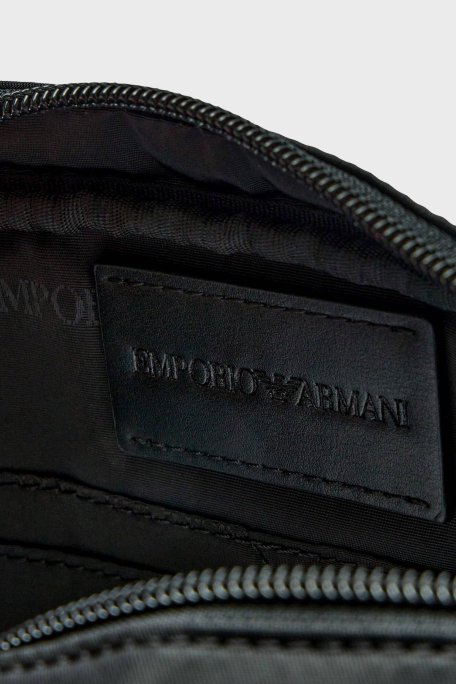 Emporio Armani Logolu Çıkarılabilir Tutma Saplı Erkek Çanta EM001811 AF13454 UC001 SİYAH - 4