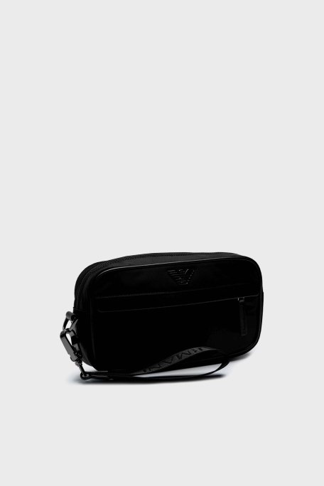 Emporio Armani Logolu Çıkarılabilir Tutma Saplı Erkek Çanta EM001811 AF13454 UC001 SİYAH - 5