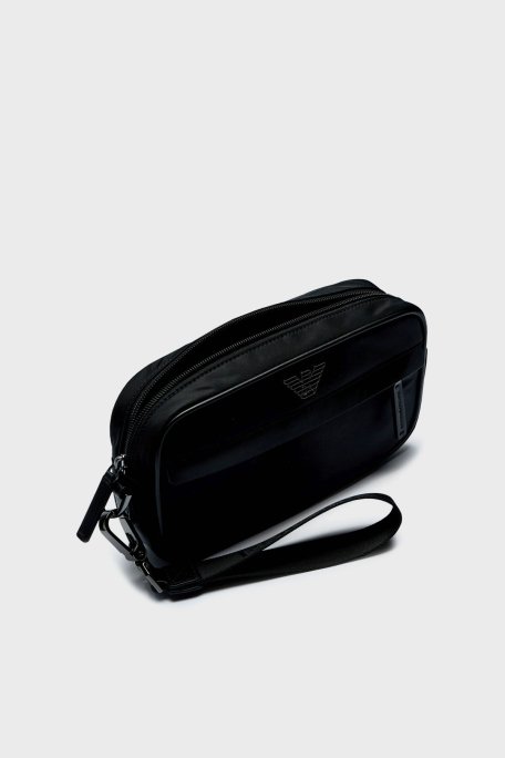 Emporio Armani Logolu Çıkarılabilir Tutma Saplı Erkek Çanta EM001811 AF13454 UC001 SİYAH - 6